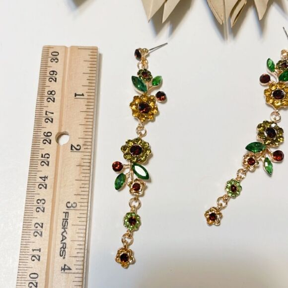 Flower drop earrings #658 - Picture 4 of 4